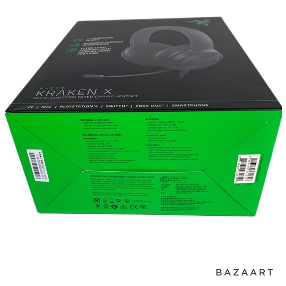 Razer Headphones Razer Kraken X Multiplatform Wired Gaming Headset
